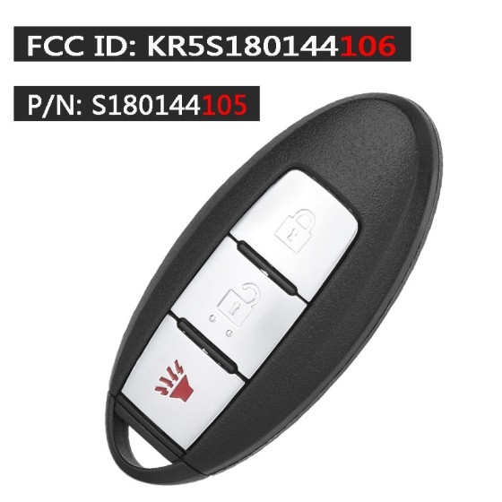 2014-2018 Nissan Rogue / 3-Button Smart Key / PN: 285E3-4CB1A / S180144105 / KR5S180144106 (AFTERMARKET)